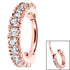 Steel 2.2mm Pave Set Jewelled Edge Hinged Clicker Ring