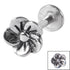 Steel Labret with Steel Flower 1.2mm