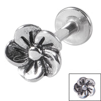 Steel Labret with Steel Flower 1.2mm