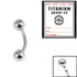 Sterile Titanium Internal Thread Micro Curved Barbell 1.2mm