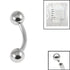 Sterile Titanium Internal Thread Curved Bar 1.6mm with 4-4 balls