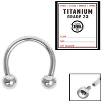 Sterile Titanium Internal Thread Circular Barbells (CBB) (Horseshoes)