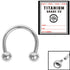 Sterile Titanium Internal Thread Circular Barbells (CBB) (Horseshoes)