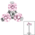 Titanium Claw Set CZ Jewelled Trinity for Internal Thread shafts in 1.2mm