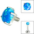 Titanium Claw Set Round Synth Opal Top for Internal Thread shafts in 1.2mm