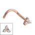 Steel Claw Set Jewelled Trinity Nose Stud