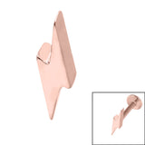 Rose Gold Steel Externally Threaded Attachment - 1.2mm Steel Lightning Bolt