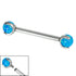 Titanium Internally Threaded Barbells 1.6mm - Titanium Claw Set Opal Balls
