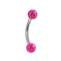 Smooth Glitzy Ball Micro Curved Bar 1.2mm