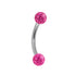 Smooth Glitzy Ball Micro Curved Bar 1.2mm