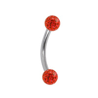 Smooth Glitzy Ball Micro Curved Bar 1.2mm