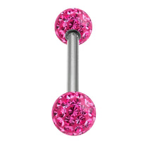Smooth Glitzy Ball Barbell Double Ended with 5mm balls