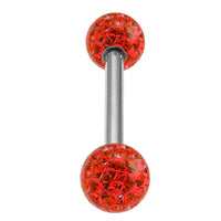 Smooth Glitzy Ball Barbell Double Ended with 5mm balls