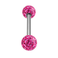 Smooth Glitzy Ball Double Micro Bar 1.2mm