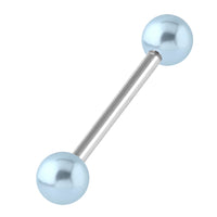 Steel Barbell with Acrylic Pearl Balls 1.6mm