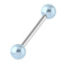 Steel Barbell with Acrylic Pearl Balls 1.6mm