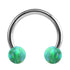 Steel Circular Barbell (CBB) (Horseshoes) with Synthetic Opal Balls 1.2mm