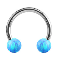 Steel Circular Barbell (CBB) (Horseshoes) with Synthetic Opal Balls 1.2mm
