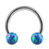 Steel Circular Barbell (CBB) (Horseshoes) with Synthetic Opal Balls 1.2mm