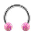 Steel Circular Barbell (CBB) (Horseshoes) with Synthetic Opal Balls 1.2mm