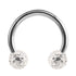 Steel Circular Barbell (CBB) (Horseshoes) with Glitzy Balls 1.2mm
