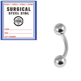 Sterile Steel Externally Threaded Micro Curved Bar 1.2mm