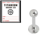 Sterile Titanium Externally Threaded Labrets