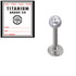 Sterile Titanium Jewelled Labrets