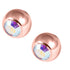 Rose Gold Titanium Jewelled Balls 1.2mm