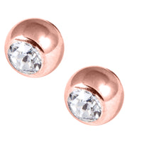 Rose Gold Titanium Jewelled Balls 1.2mm