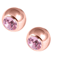 Rose Gold Titanium Jewelled Balls 1.2mm