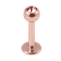Rose Gold Titanium Jewelled Labret