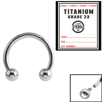 Sterile Titanium Internal Thread Circular Barbells (CBB) (Horseshoes)