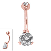 Belly Bar - Sophisticate - Steel Claw Set Double Jewel