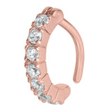 Steel Pave Set Jewelled Rook Clicker Ring
