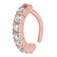 Steel Pave Set Jewelled Rook Clicker Ring