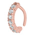 Steel Pave Set Jewelled Rook Clicker Ring