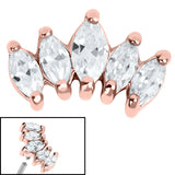 Steel 5 Jewel Marquise Fan for Internal Thread shafts in 1.2mm