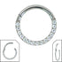 Steel Pave Set Eternity Hinged Clicker Ring