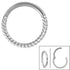 Steel Twisted Rope Hinged Clicker Ring
