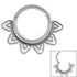 Steel Sunburst Hinged Clicker Ring
