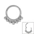 Steel Tribal Asia Ball Hinged Clicker Ring