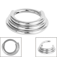 Titanium 3 Tier Hinged Clicker Ring