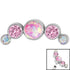 Titanium (Infinity) Bezel Set 5 Opal and Jewels Crescent for Internal Thread shafts in 1.2mm