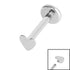 Titanium Internally Threaded Labrets 1.2mm - Steel Heart