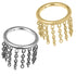 Titanium Fringe Chain Orbit  Hinged Clicker Ring