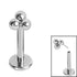 Titanium Threadless Labrets - Titanium (Bend-fit) Asia Trinity