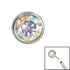 Titanium Threadless (Bend/Push fit) Bezel Set Jewelled Balls