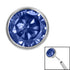 Titanium Threadless (Bend/Push fit) Bezel Set Jewelled Balls