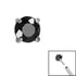 Titanium Threadless (Bend fit) Claw Set CZ Jewels